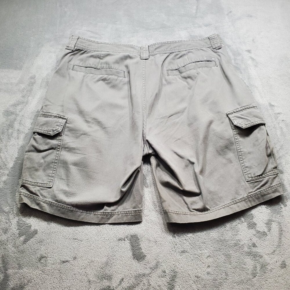 Wolverine Flat Front Dark Wash Cargo Shorts Gray 6 Pockets Men Size 38 - Picture 2 of 11
